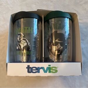 Joe Namath set of 2 Tervis tumblers. RARE. NWT